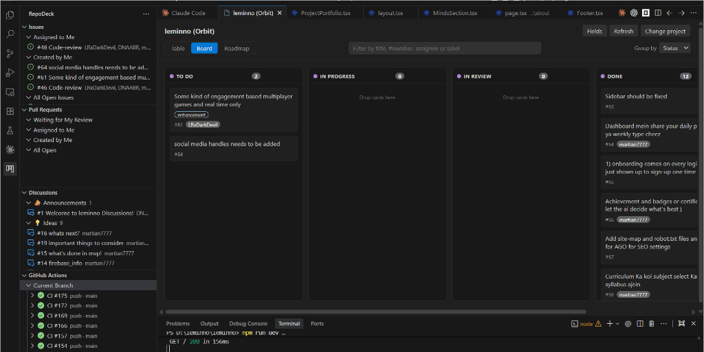 RepoDeck: GitHub & Board Management